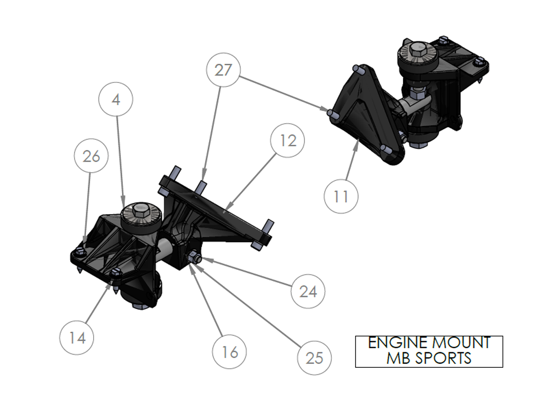 ENGINE MOUNT MB SPORTS ENGINE MOUNT MB SPORTS