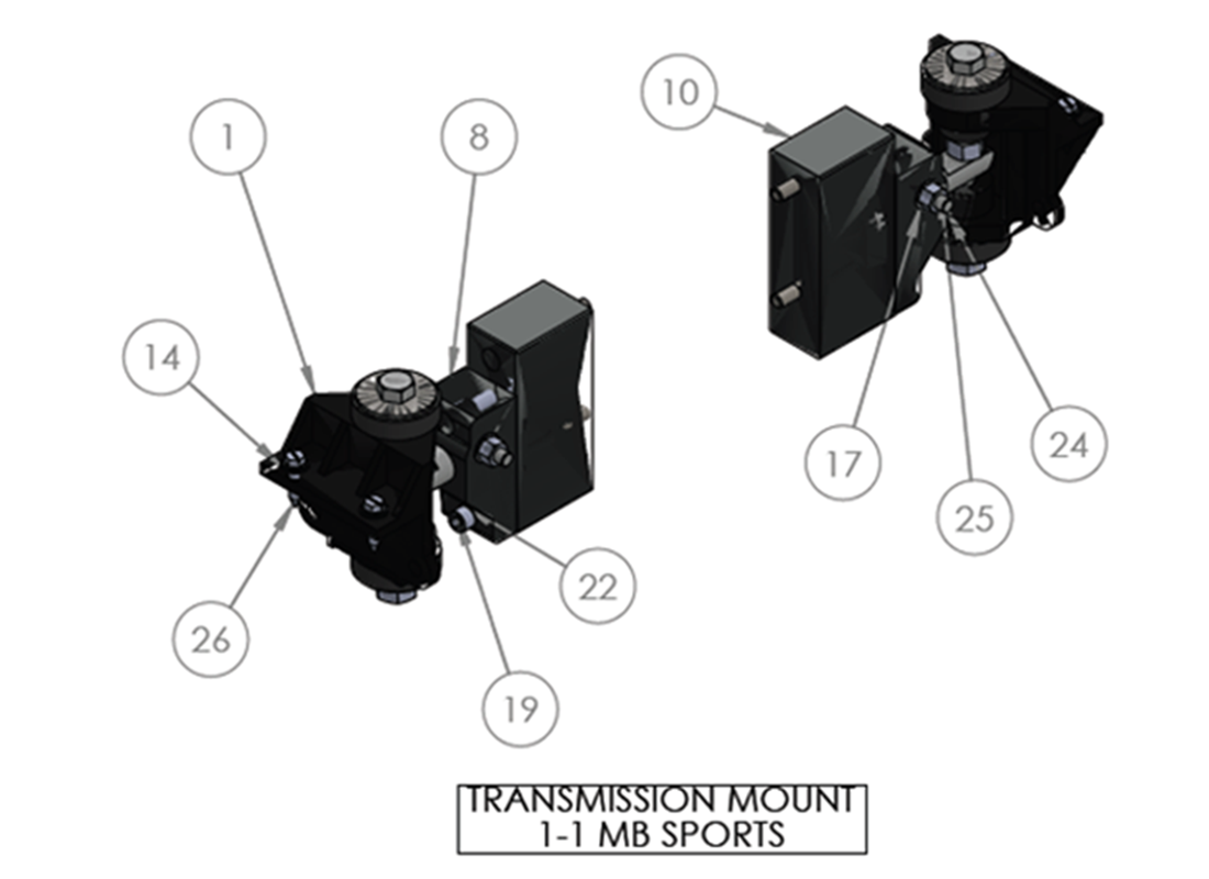 TRANSMISSION MOUNT 1-1 MB SPORTS TRANSMISSION MOUNT 1-1 MB SPORTS