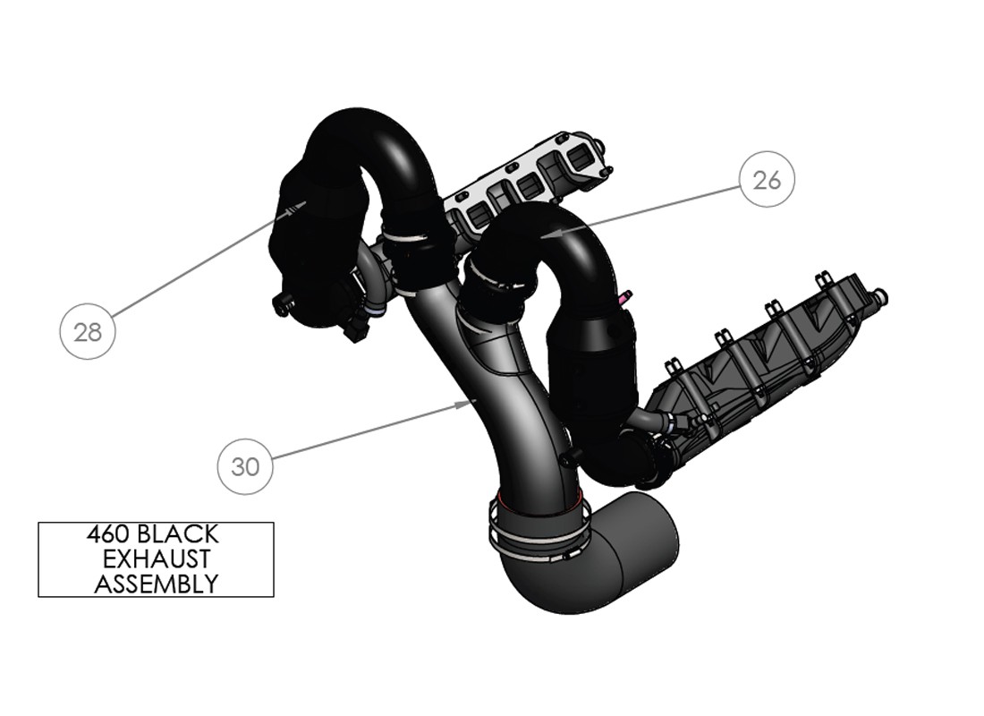 460 BLACK EXHAUST ASSEMBLY 460 BLACK EXHAUST ASSEMBLY
