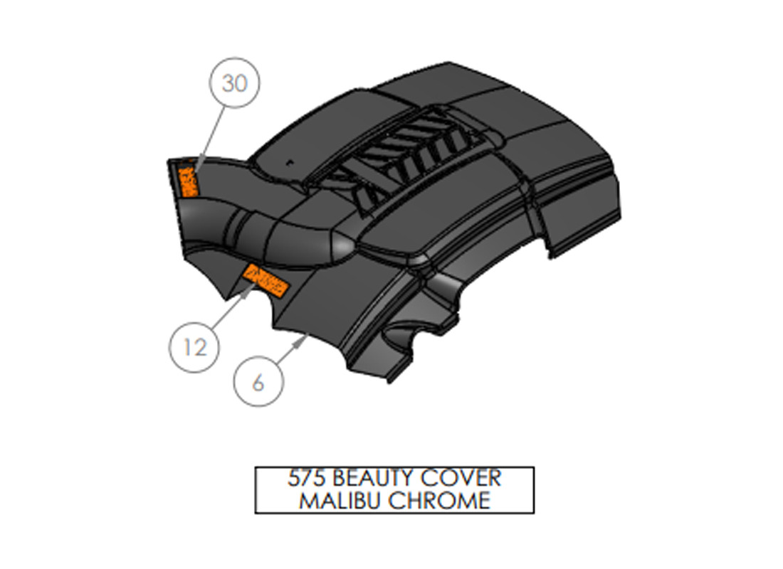 575 BEAUTY COVER MALIBU CHROME 575 BEAUTY COVER MALIBU CHROME