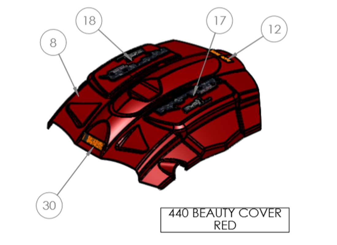 440 BEAUTY COVER RED