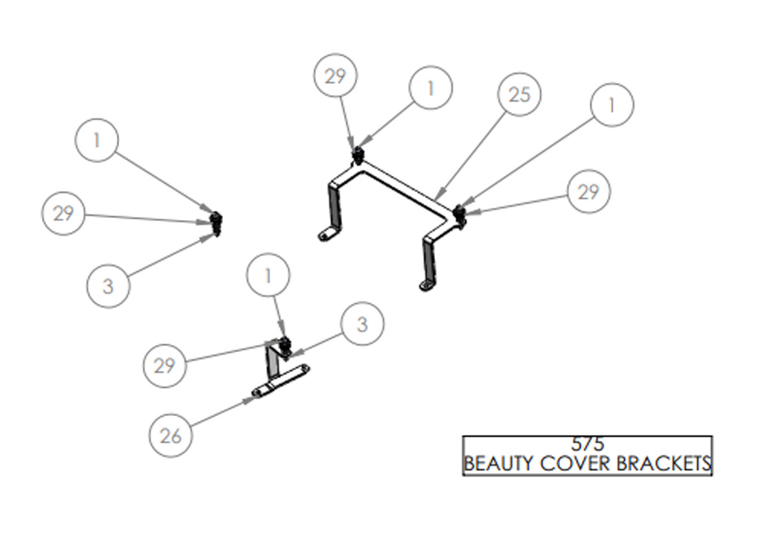 575 BEAUTY COVER BRACKETS 575 BEAUTY COVER BRACKETS