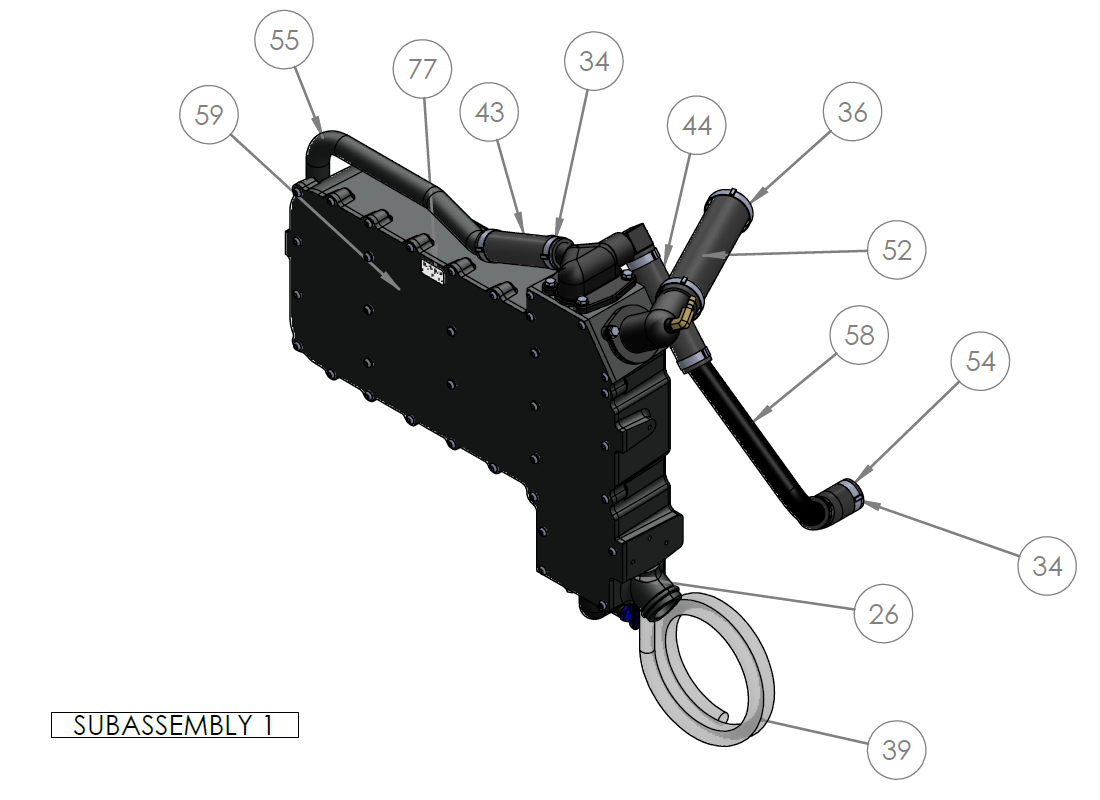 SUBASSEMBLY 1 SUBASSEMBLY 1