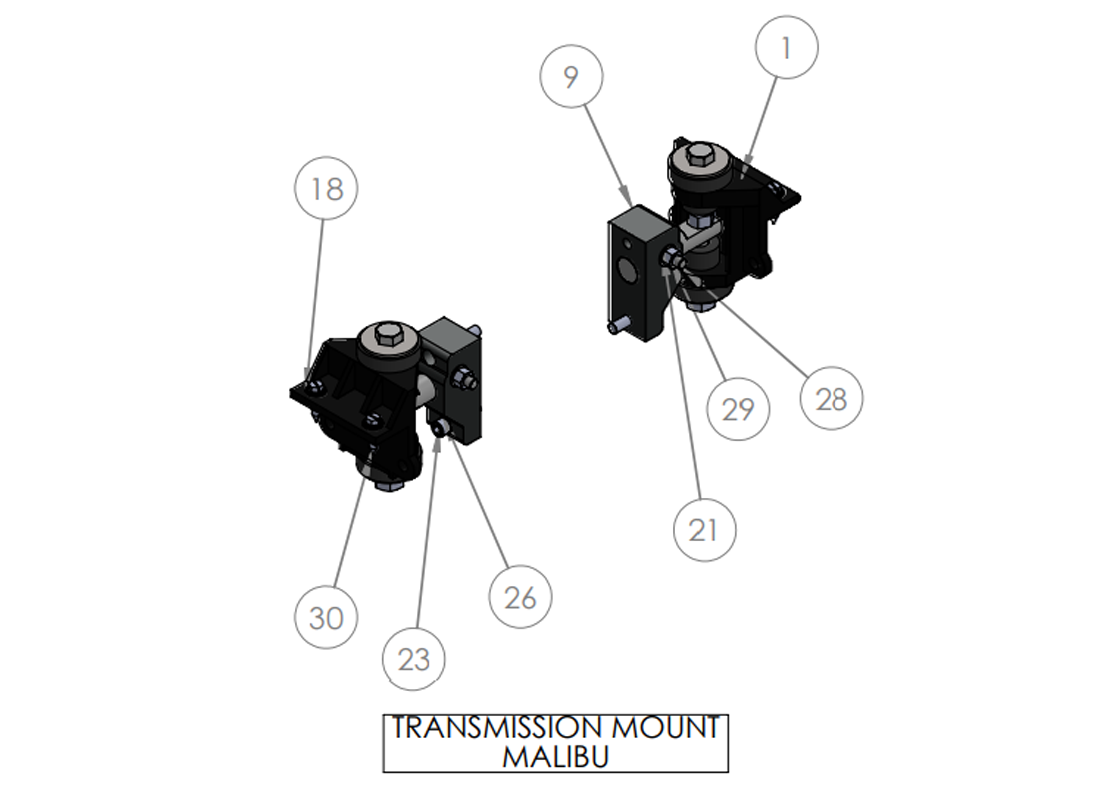 TRANSMISSION MOUNT MALIBU TRANSMISSION MOUNT MALIBU