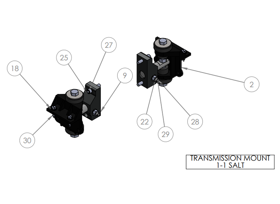 TRANSMISSION MOUNT 1-1 SALT TRANSMISSION MOUNT 1-1 SALT