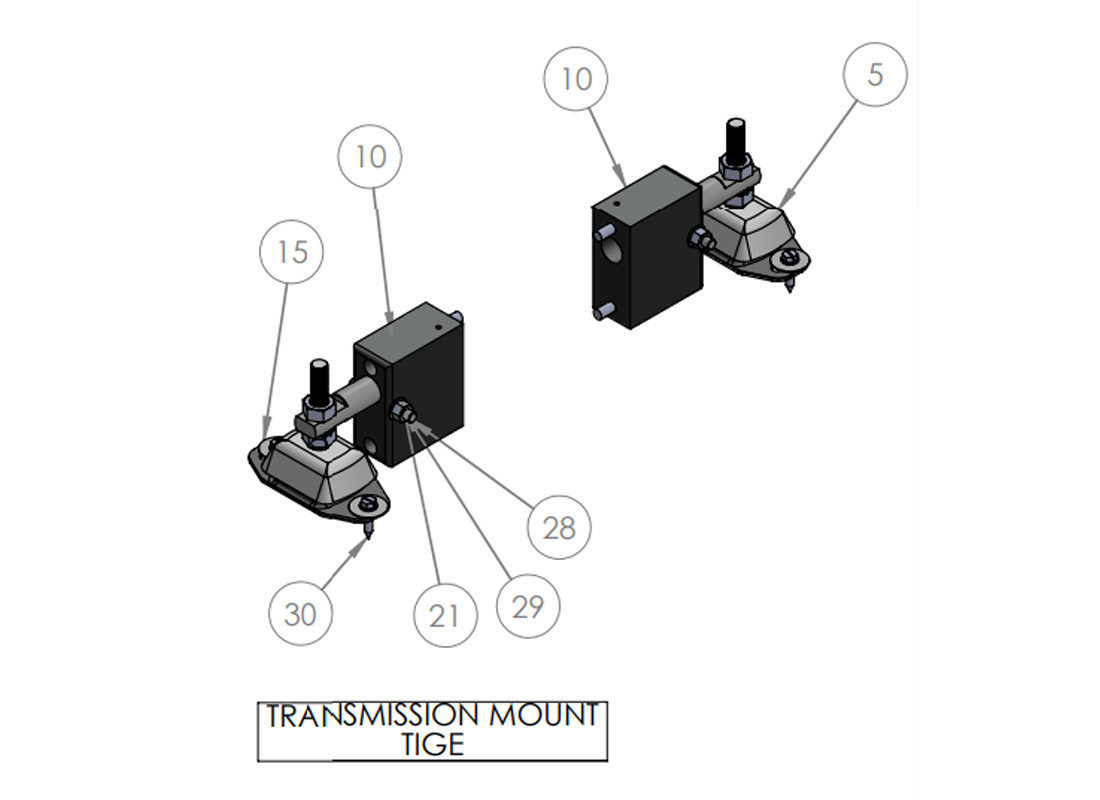 TRANSMISSION MOUNT TIGE TRANSMISSION MOUNT TIGE