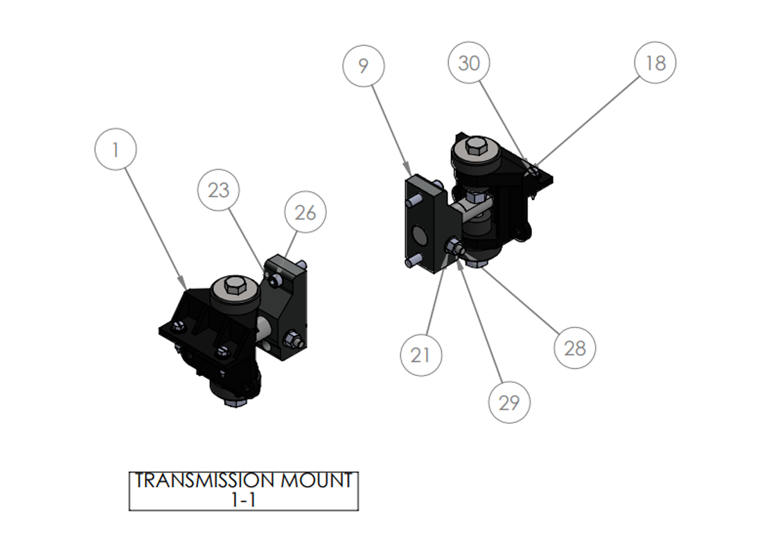 TRANSMISSION MOUNT 1-1 TRANSMISSION MOUNT 1-1