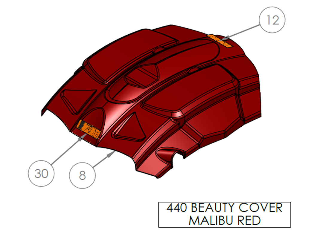440 BEAUTY COVER MALIBU RED 440 BEAUTY COVER MALIBU RED