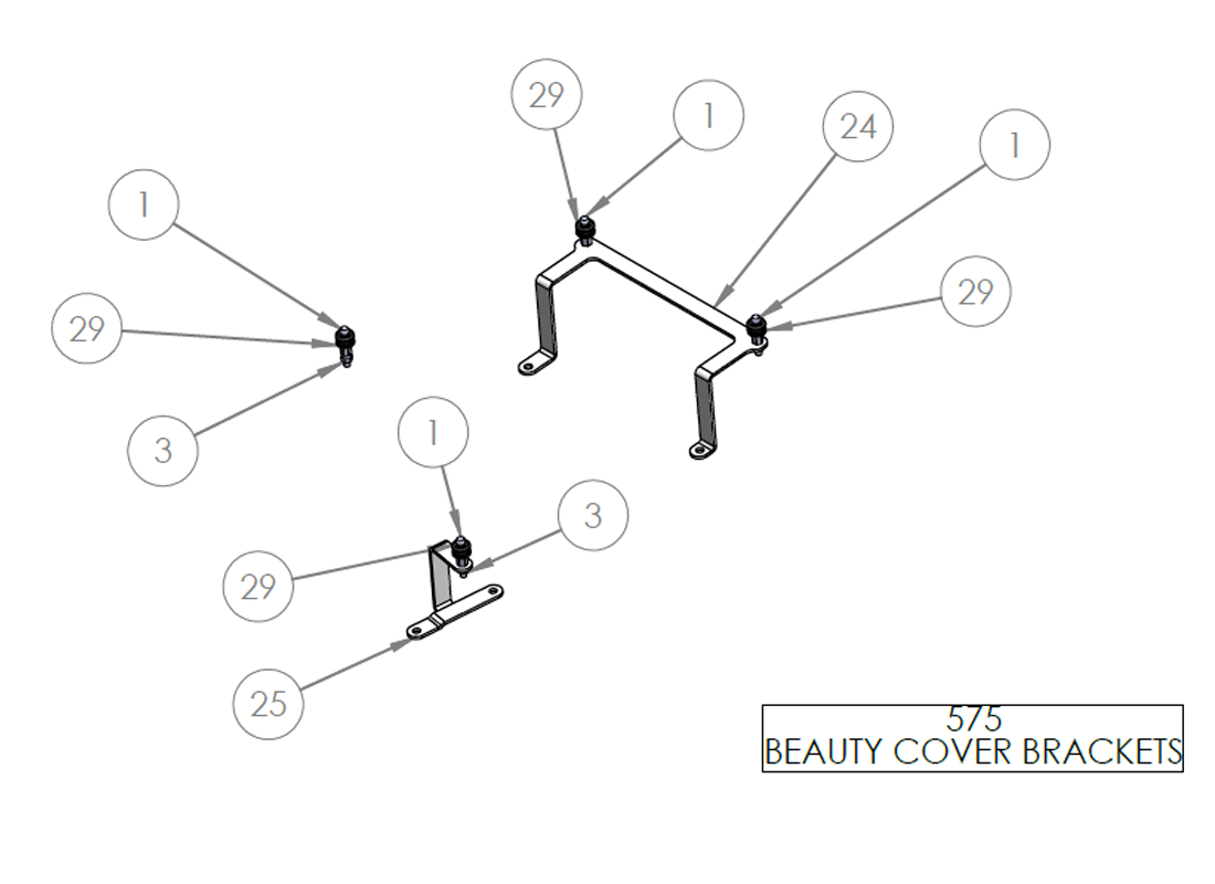 575 BEAUTY COVER BRACKETS 575 BEAUTY COVER BRACKETS
