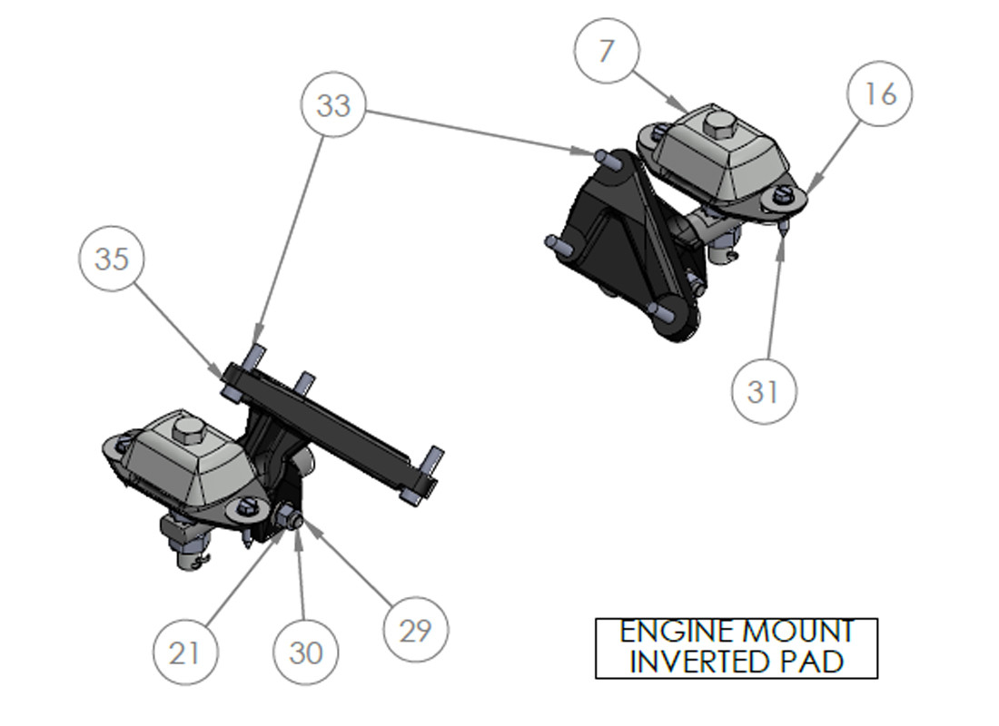 ENGINE MOUNT INVERTED PAD ENGINE MOUNT INVERTED PAD