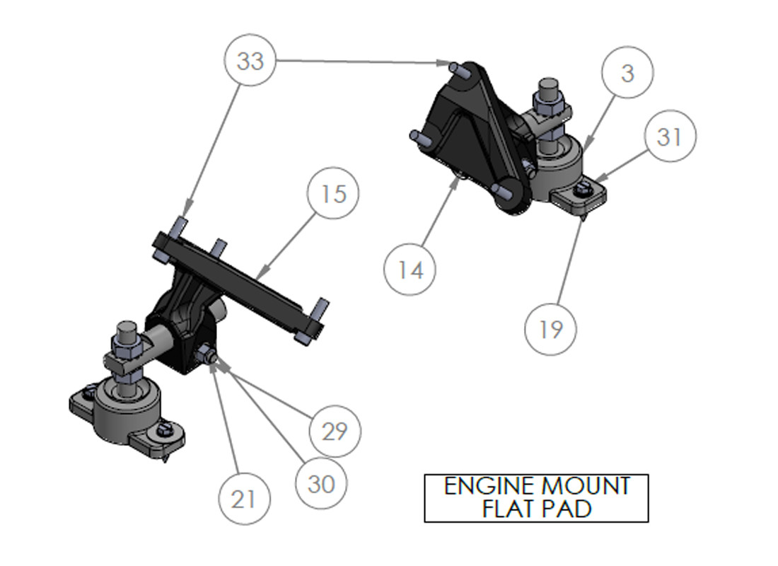 ENGINE MOUNT FLAT PAD ENGINE MOUNT FLAT PAD