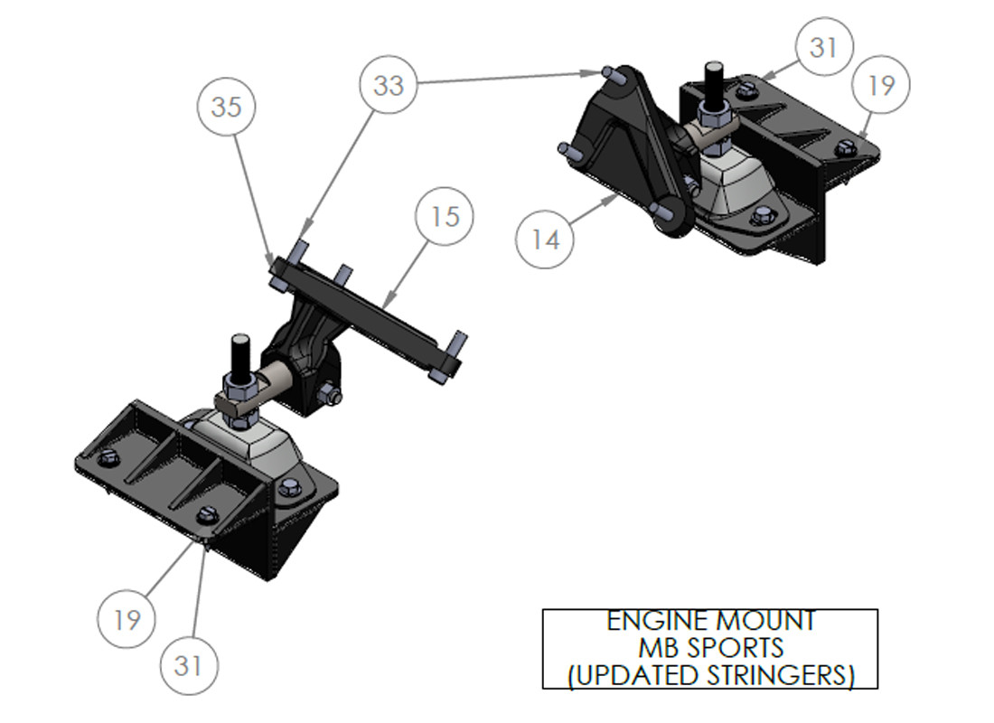 ENGINE MOUNT MB SPORTS (UPDATED STRINGERS) ENGINE MOUNT MB SPORTS (UPDATED STRINGERS)