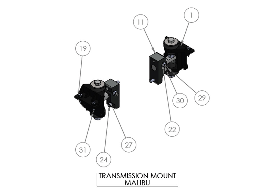 TRANSMISSION MOUNT MALIBU TRANSMISSION MOUNT MALIBU