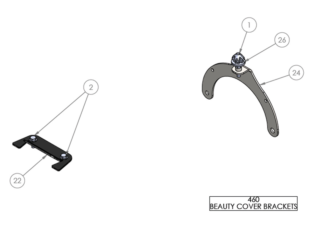 460 BEAUTY COVER BRACKETS 460 BEAUTY COVER BRACKETS