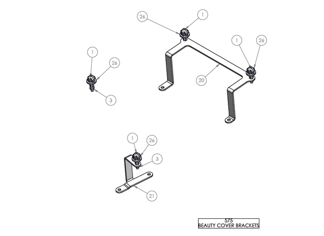 575 BEAUTY COVER BRACKETS 575 BEAUTY COVER BRACKETS
