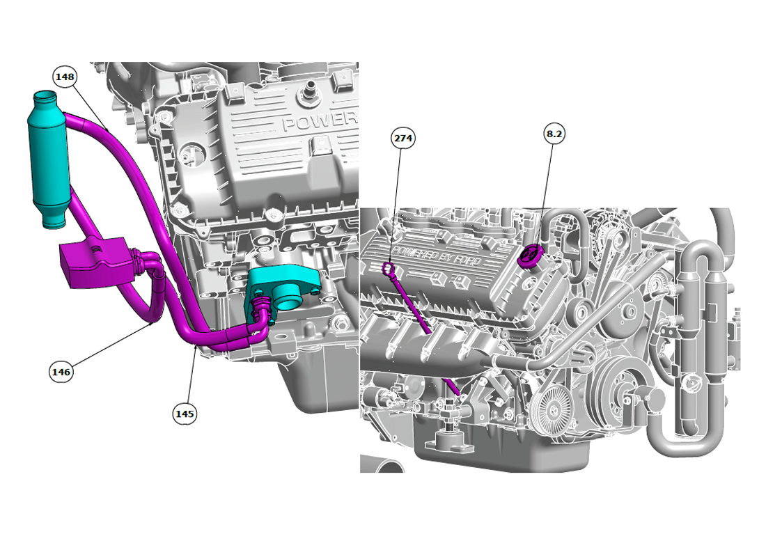 Oil System - Hose Routing Oil System - Hose Routing