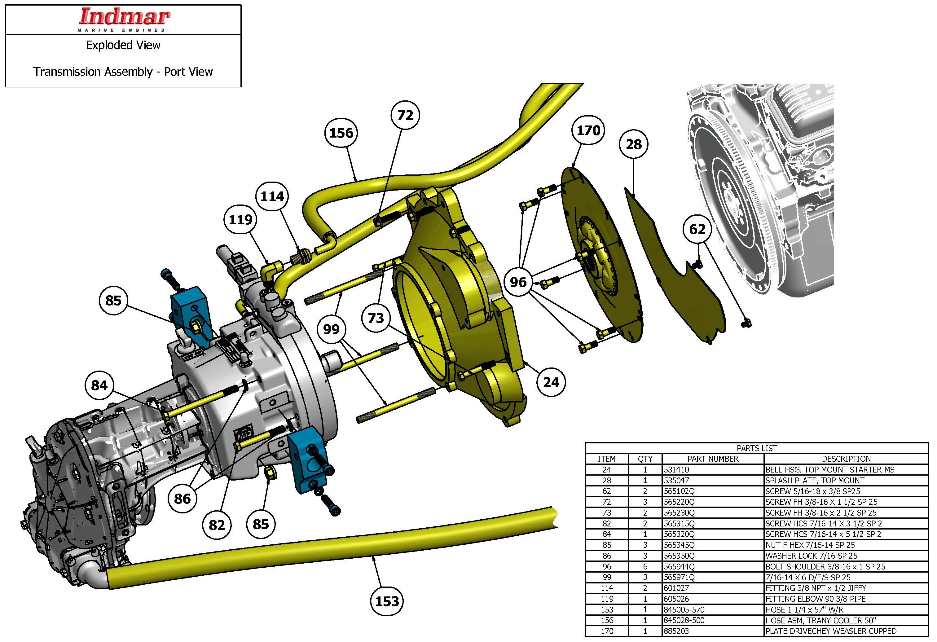Indmar FITTING 3/8 NPT x 1/2 JIFFY