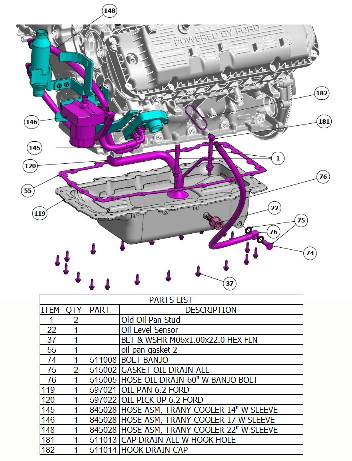 Indmar OIL PAN 6.2 FORD