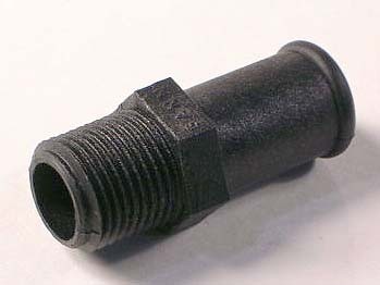 Indmar Exhaust Fitting Nylon Straight 1/2" NPT x 9/16" Barb