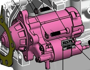 Indmar STARTER FORD 6.2 PAINTED WITH J1171 DECA (Fits All 6.2 400HP, 440HP, 575HP - ONLY 2015)