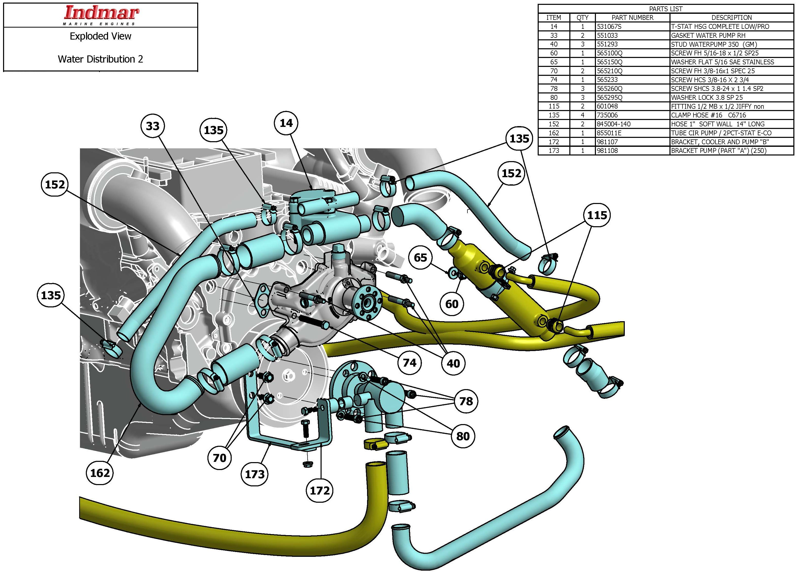 Indmar FITTING 41671 MB x 41671 (1/2 MB x 1/2)JIFFY non